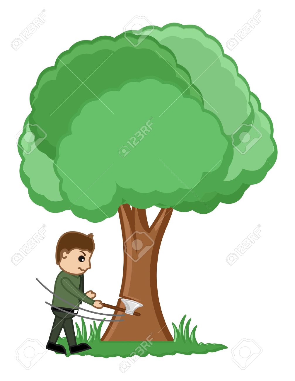picture Tree Cutting Man Drawing how to draw scenery of save trees for save nature step by step