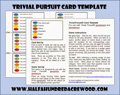 pics Trivial Pursuit Cards Template Free quiz card templates paperzip