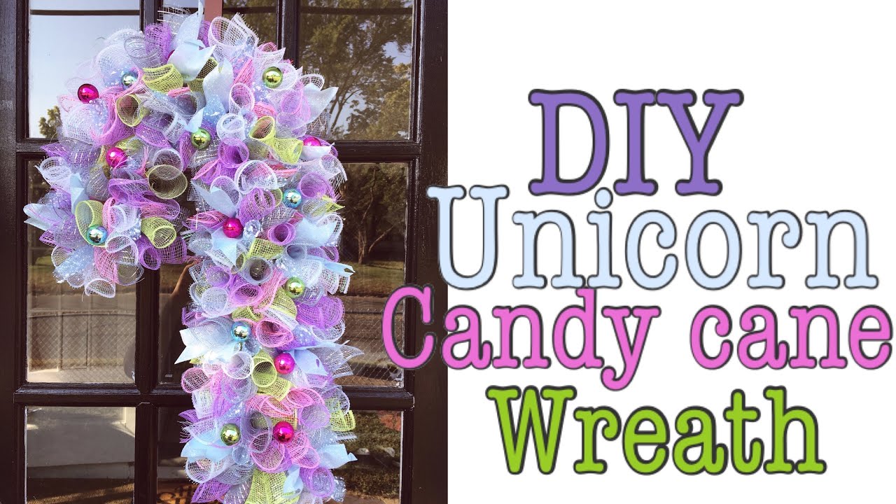 images Unicorn Candy Cane Wreath unicorn wreath etsy