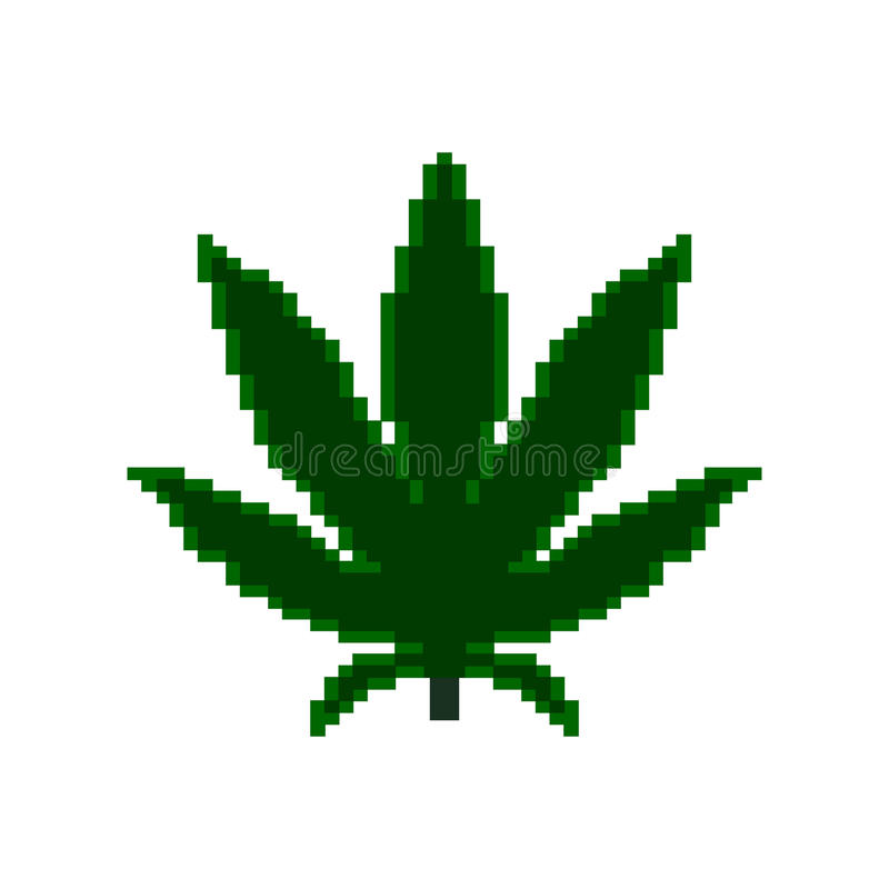 Weed leaf pixel art zacinco