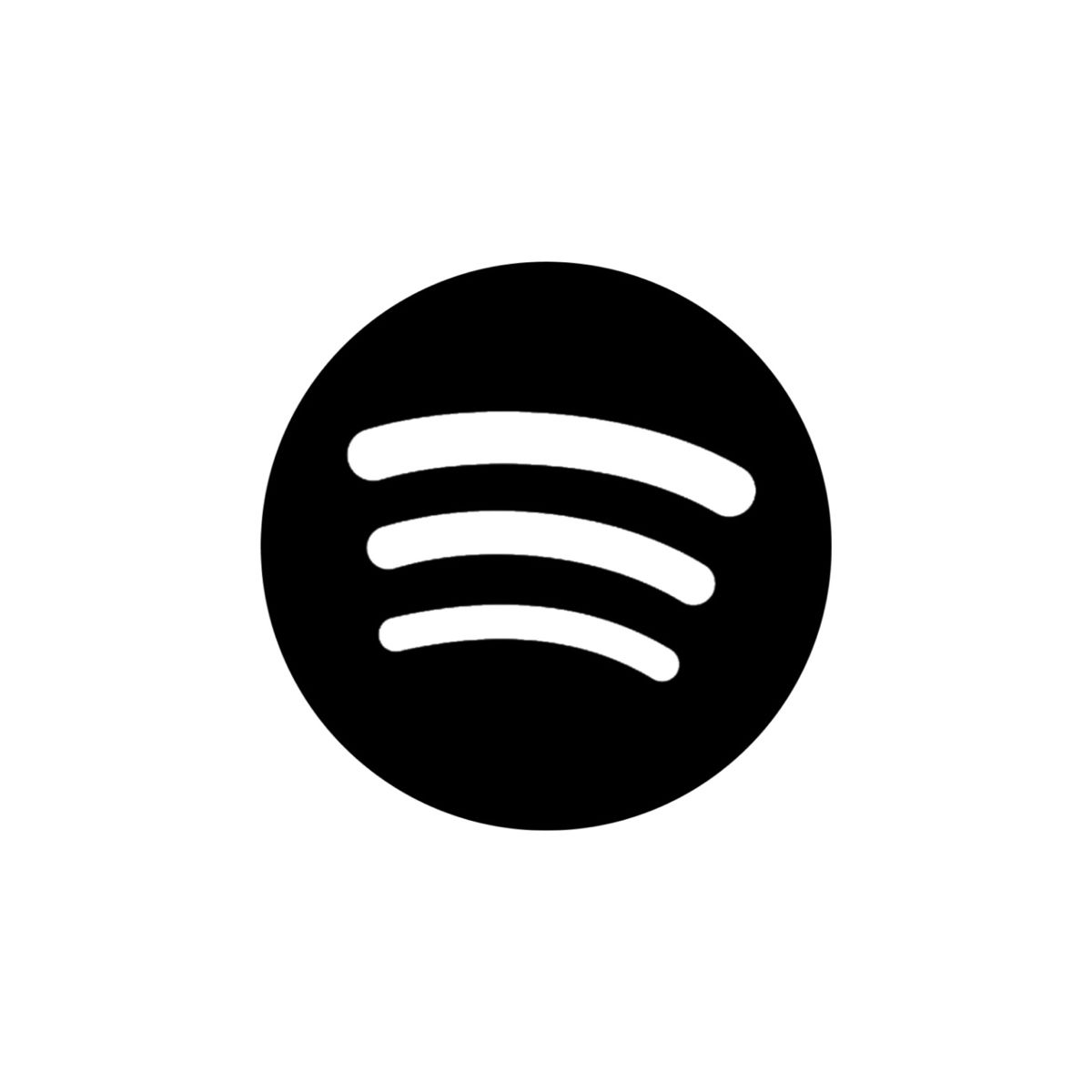 photo White Spotify Icon black spotify icon free black site